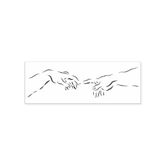 Adam and God - Self Inking Rubber Stamp