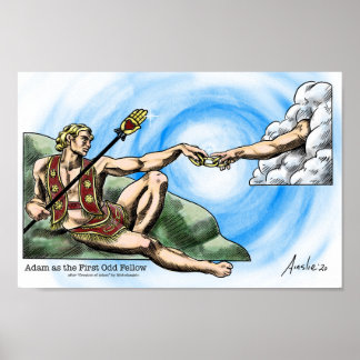 Adam as the First Odd Fellow Poster