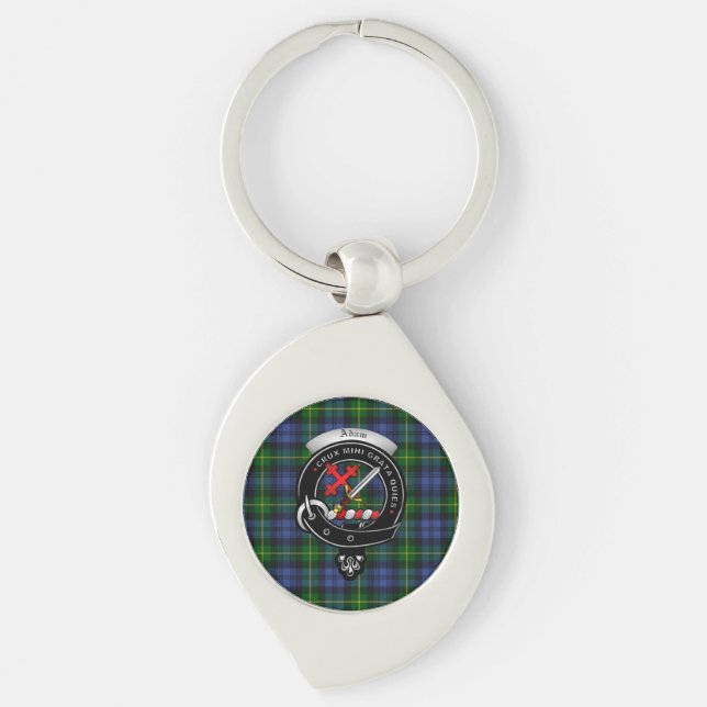 Adam Clan Bade Silver Metal Key Ring (Front)