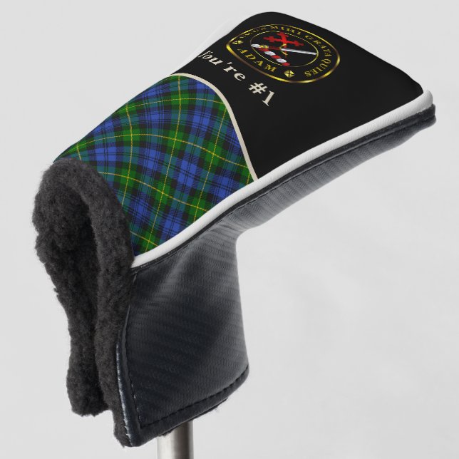 Adam Clan Crest Golf Personalised Putter Golf Head Cover (3/4 Front)