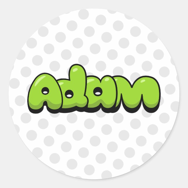 Adam Classic Round Sticker (Front)