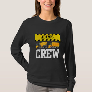 Adam Construction Crew Custom Dumptruck Dump Truck T-Shirt