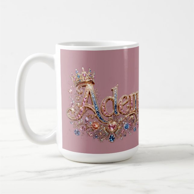 Adam Crown Decorative Wall Clock Coffee Mug (Left)