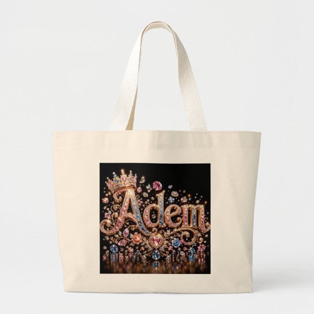 Adam Crown Sparkle Tote Bag (Front)