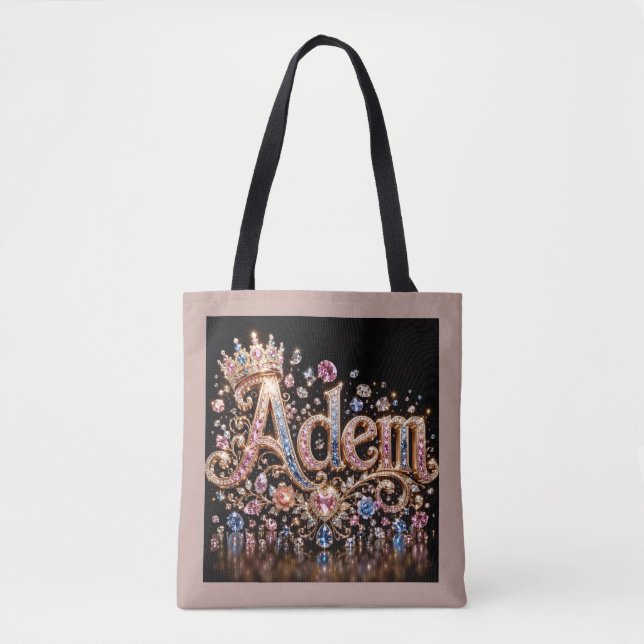 Adam Crown Sparkle Tote Bag (Front)