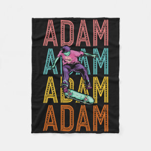 Adam Custom Skateboarding Hob  Fleece Blanket