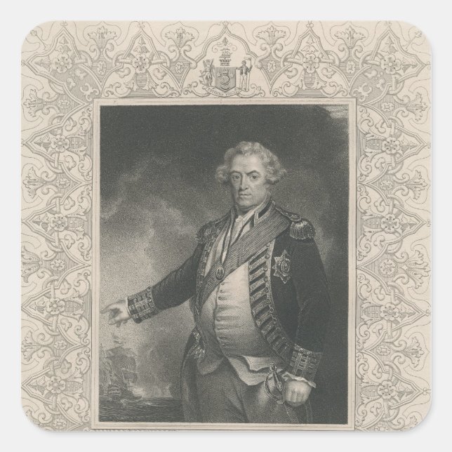 Adam Duncan, 1st Viscount Duncan of Camperdown Square Sticker (Front)