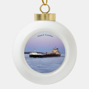 Adam E. Cornelius ball or snowflake ornament