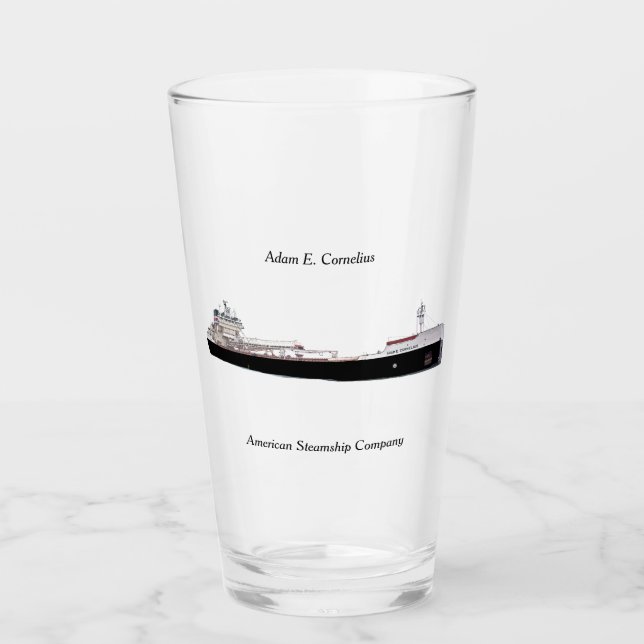 Adam E. Cornelius glass (Front)