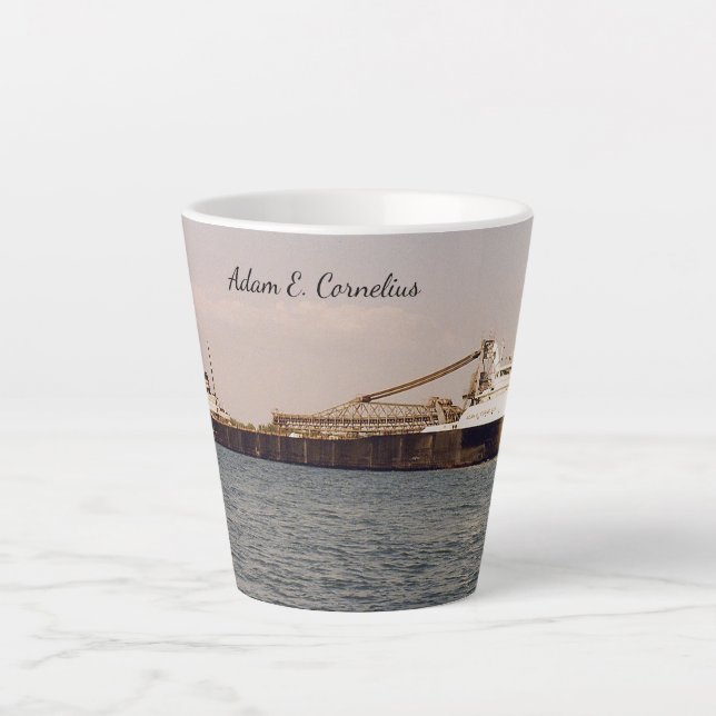 Adam E. Cornelius latte mug (Front)