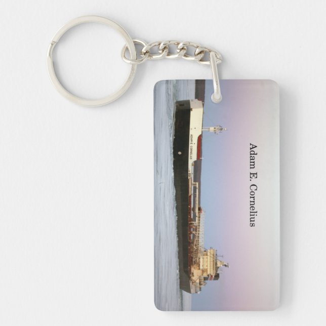 Adam E. Cornelius rectangle acrylic key chain (Front)