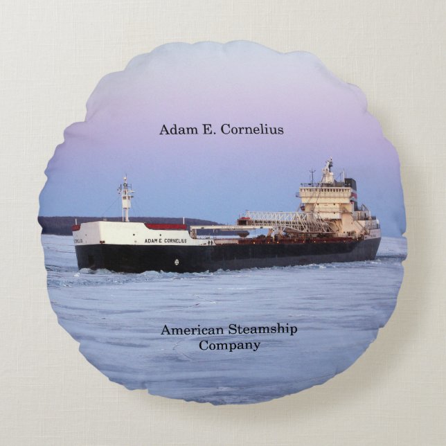 Adam E. Cornelius round pillow (Front)