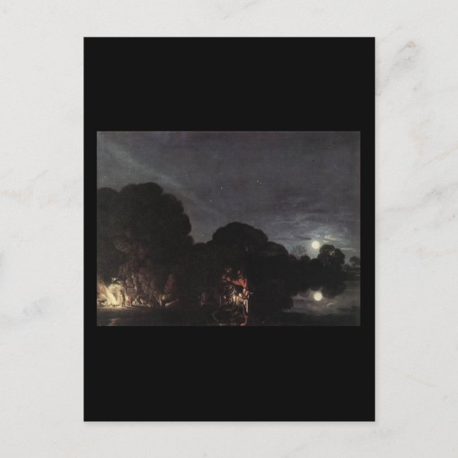 Adam Elsheimer Flight Into Egypt Postcard (Front)