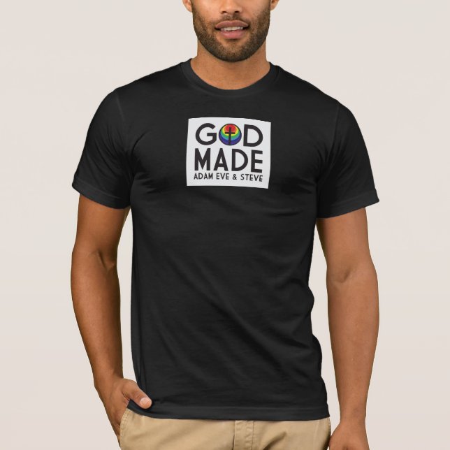 Adam Eve and Steve Black Tee (Front)