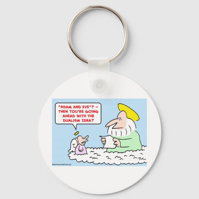 adam eve dualism key ring (Front)