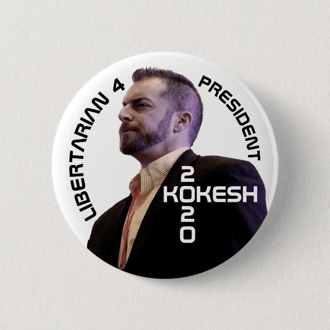 Adam Kokesh for President 2020 6 Cm Round Badge (Front)
