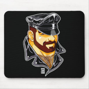 Adam Likes Leather Hat Mouse Pad