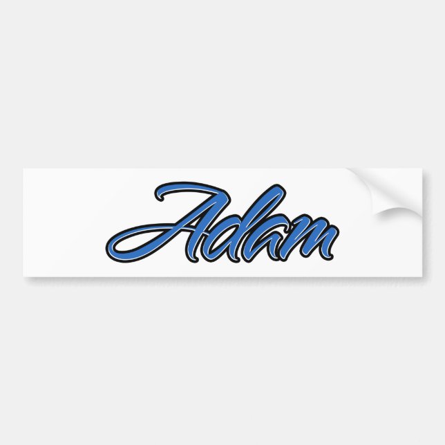 Adam Name blue sticker decal car vinyl (Front)