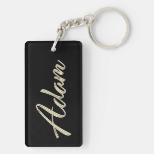 Adam Name whitegold key trailer Ring