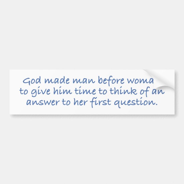 Adam Needed Time Bumper Sticker (Front)