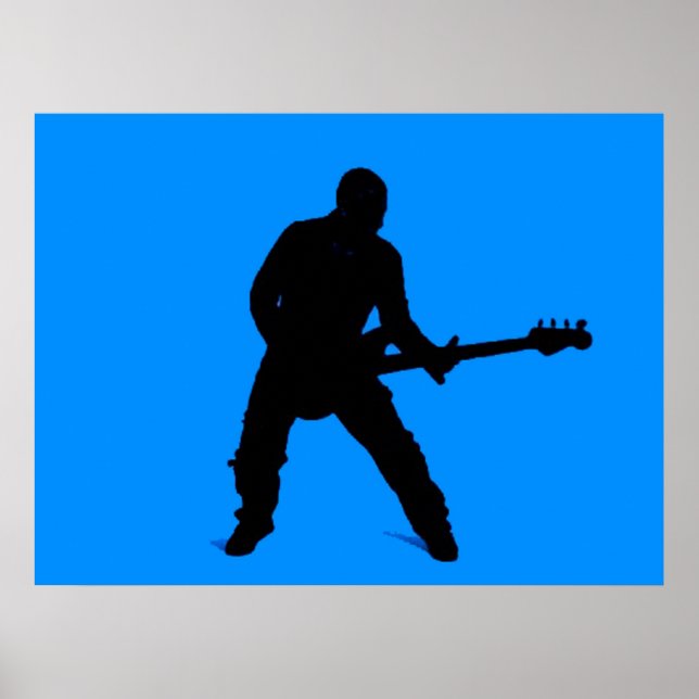 Adam on bass guitar poster (Front)