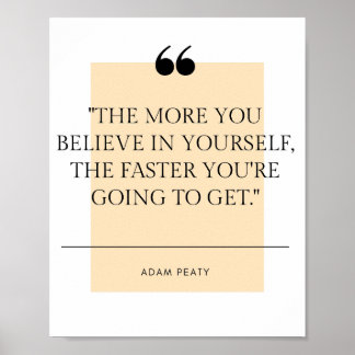 Adam Peaty Quote  Poster