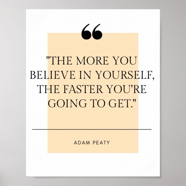 Adam Peaty Quote  Poster (Front)