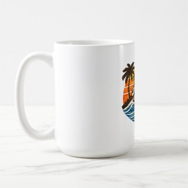 Adam Retro Sunset Name Design Coffee Mug (Left)