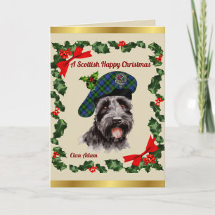 Adam Scottie Dog Personalised Xmas Card