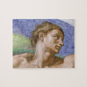 Adam, Sistine Chapel by Michelangelo Jigsaw Puzzle