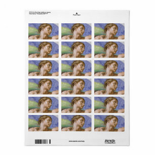 Adam, Sistine Chapel by Michelangelo Label