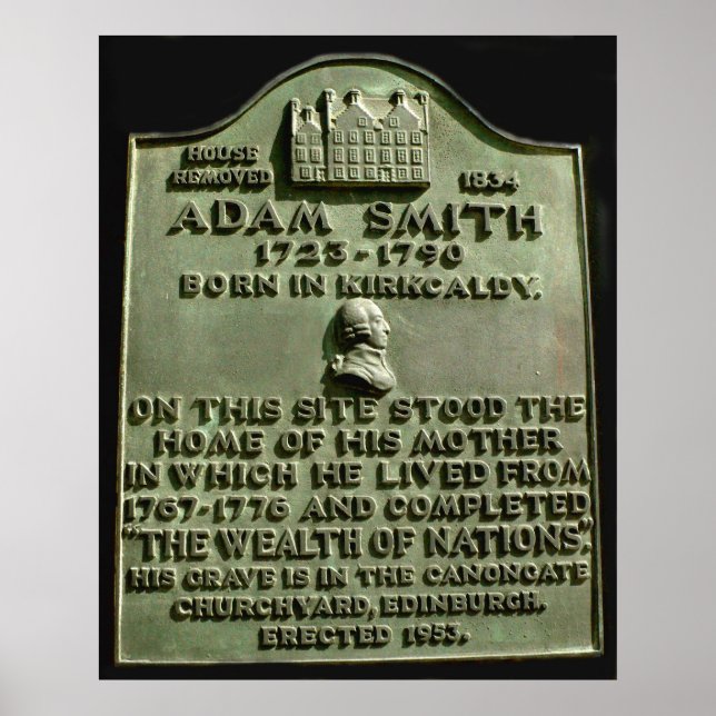 adam smith plaque poster (Front)