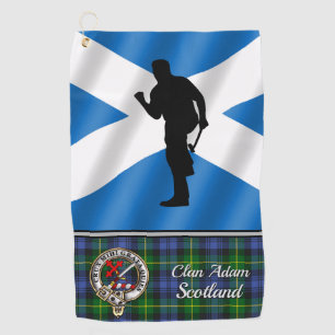Adam Tartan Personalised Golf Towel His