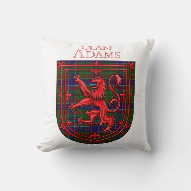 Adam Tartan Scottish Plaid Lion Rampant Cushion (Front)