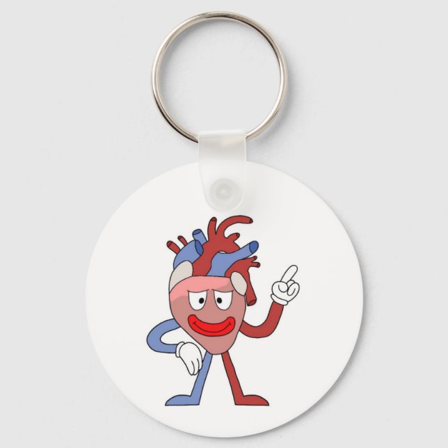 Adam the Anatomically Accurate Heart Key Ring (Front)
