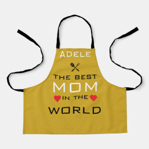 Adam the best mum in the world gold apron