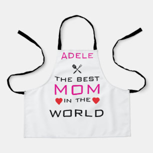 Adam the best mum in the world white apron