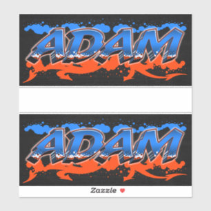 Adam Vorname Name Graffiti Aufkleber Sticker