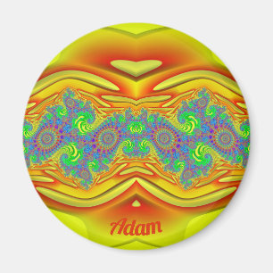 ADAM ~ Yellow, Orange and Blue ~ Stunning Design Magnet