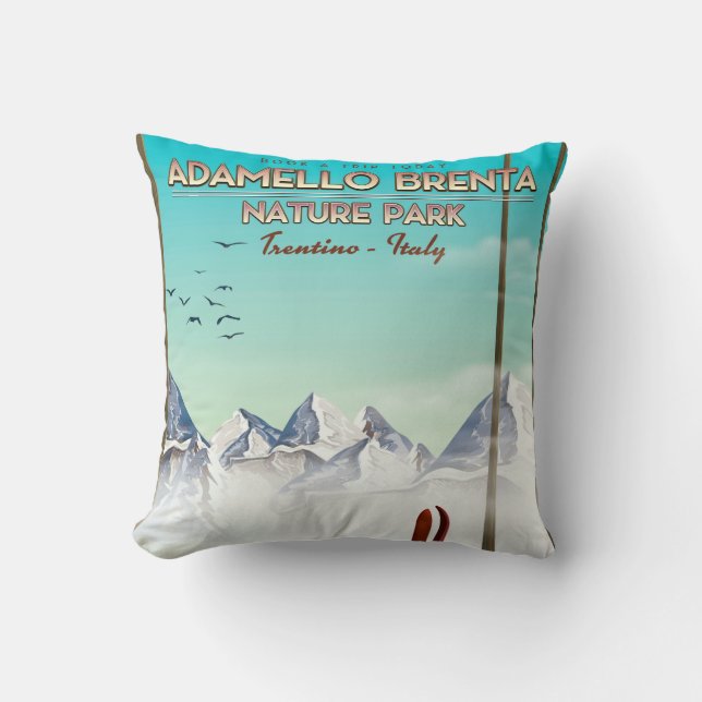 Adamello Brenta nature park Italy Vacation print Cushion (Front)