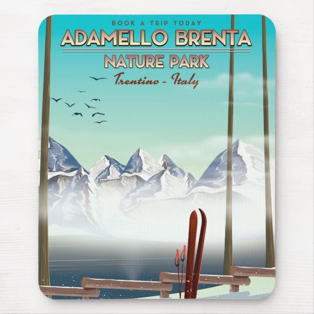 Adamello Brenta nature park Italy Vacation print Mouse Pad (Front)