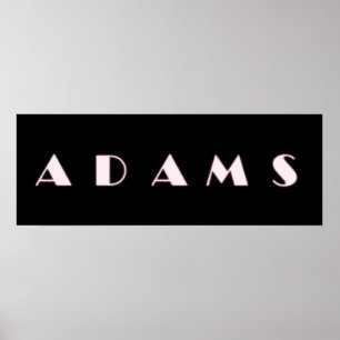 ADAMS Alphabet Letter Name Art Poster