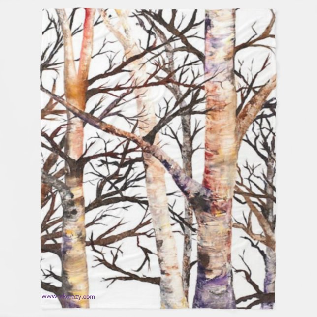Adams Birch Fleece Blanket (Front)