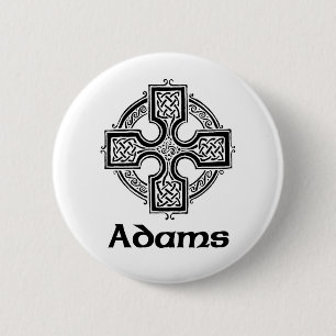 Adams Celtic Cross 6 Cm Round Badge