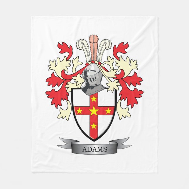 Adams Coat of Arms Fleece Blanket (Front)