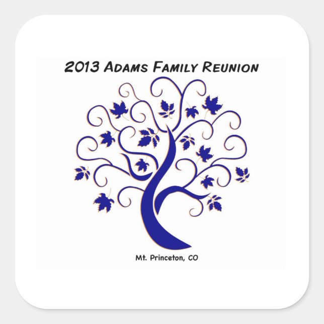 Adams Family reunion sticker (Front)