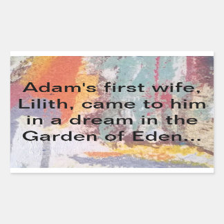 Adam's First Wife Lilith Jeff Hankamer Artjunkhaus Rectangular Sticker