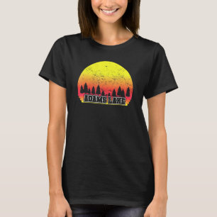 Adams Lake Indiana Retro Scenic Sunset Graphic T-Shirt