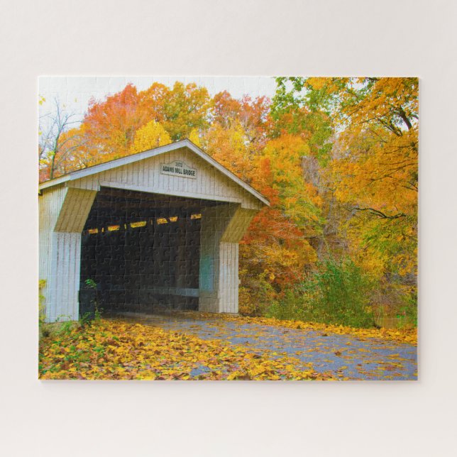 Adams Mill Old Covered Bridge, Indiana  Jigsaw Puzzle (Horizontal)