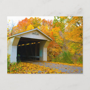 Adams Mill Old Covered Bridge, Indiana  Postcard